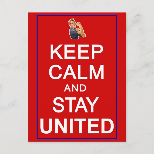 Beruhigen und die Rechte der Vereinigten Frauen Bl Postkarte (Vorderseite)