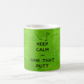 Beruhigen und diesen Putt behalten Kaffeetasse (Mittel)