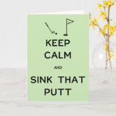 Beruhigen und diesen Putt behalten Karte (Gelbe Blume)
