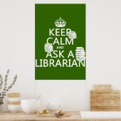 Beruhigen und eine Bibliothekarin (in beliebiger F Poster (Küche)