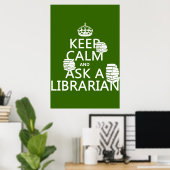 Beruhigen und eine Bibliothekarin (in beliebiger F Poster (Heimbüro)