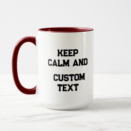 Beruhigen und erstellen Sie Ihren eigenen Text hin Tasse (Links)