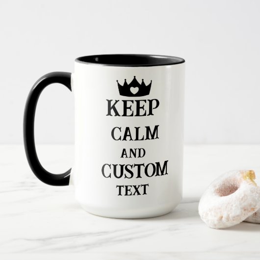 Beruhigen und erstellen Sie Ihren eigenen Text hin Tasse (Mit Donut)
