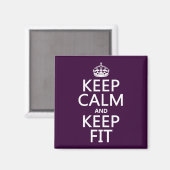 Beruhigen und Fit Behalten (Farben anpassen) Magnet (Vorderseite/Rückseite)