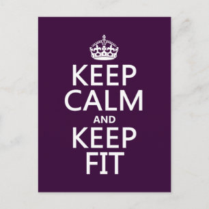 Beruhigen und Fit Behalten (Farben anpassen) Postkarte