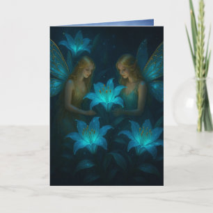 Beruhigend - Denk An Dich Blue Lily Fairy Karte