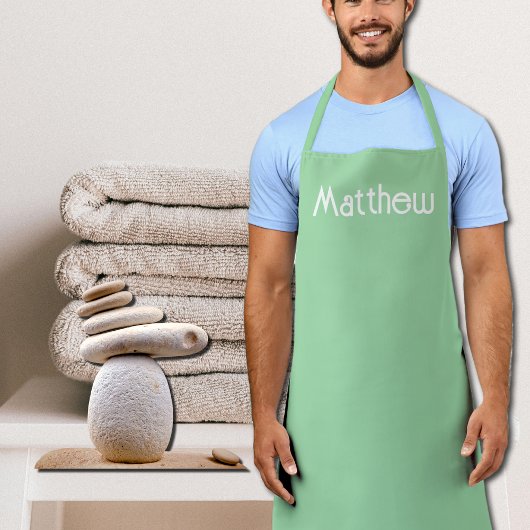 beruhigend grün - personalisierte Schürze