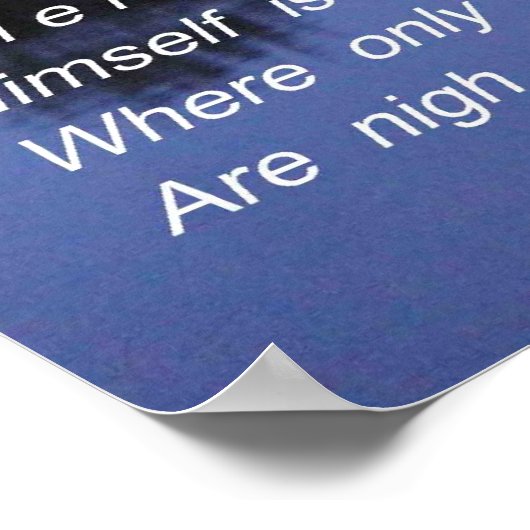 Beruhigend Stille Poster (Ecke)