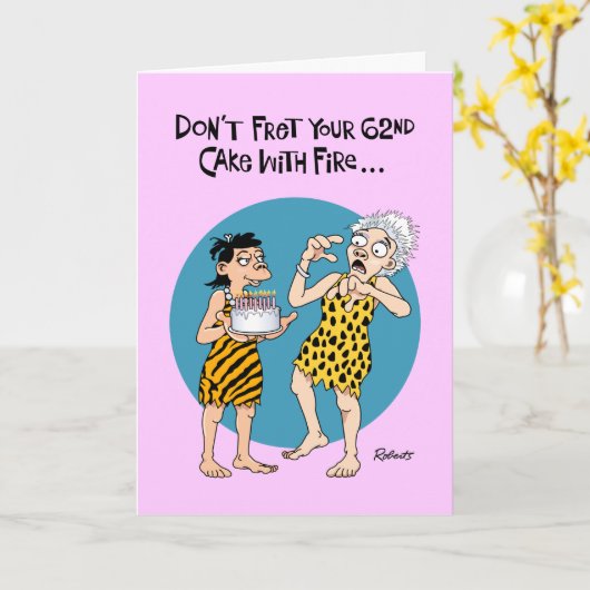 beruhigend zum 62. Geburtstag Karte (Gelbe Blume)