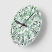 Beruhigende Blätter Runde Wanduhr (Winkel)