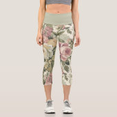 Beruhigende Blume Capri Leggings (Vorderseite)