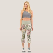 Beruhigende Blume Capri Leggings (Vorderseite)