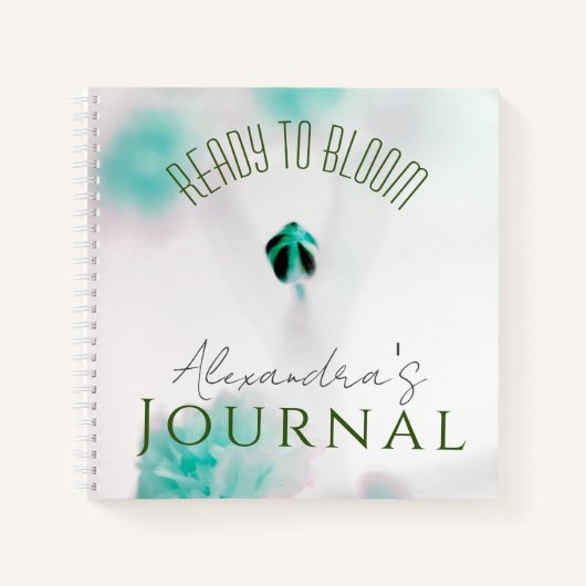 Beruhigende Farben Blumendruck Spiral-Notebook Notizblock (Vorderseite)