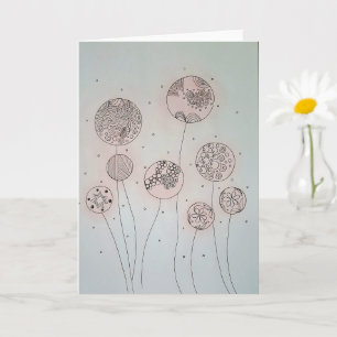 Beruhigende Gartensphären Mixed Media Karte