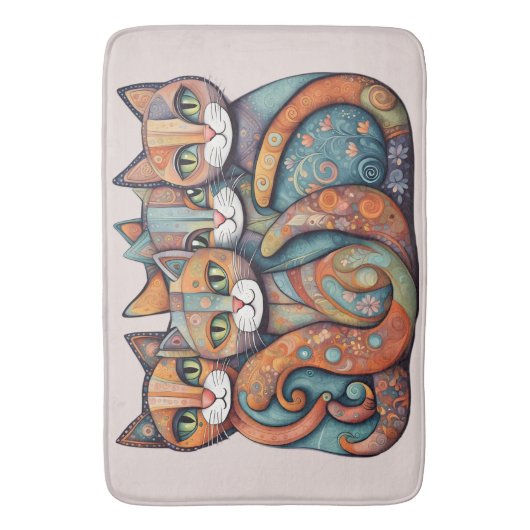 beruhigende Katzen 3 Badematte (Vorderseite Vertikal)