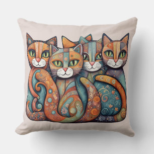 beruhigende Katzen 3 Kissen