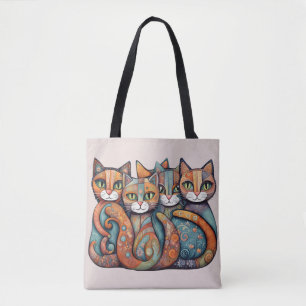 Beruhigende Katzen 3 Tragetasche Tasche