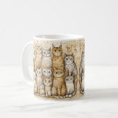 beruhigende Katzen Kaffeetasse (Vorderseite Links)