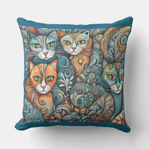 beruhigende Katzen Outdoor-Kissen Kissen