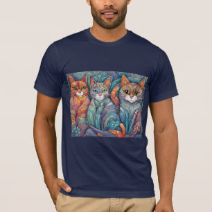 Beruhigende Katzen Tri-Blend-Shirt T-Shirt