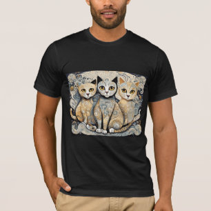 Beruhigende Katzen Tri-Blend-Shirt T-Shirt