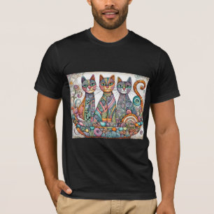 Beruhigende Katzen Tri-Blend-Shirt T-Shirt