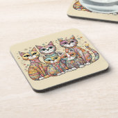 beruhigende Katzen Untersetzer Set (Linke Seite)