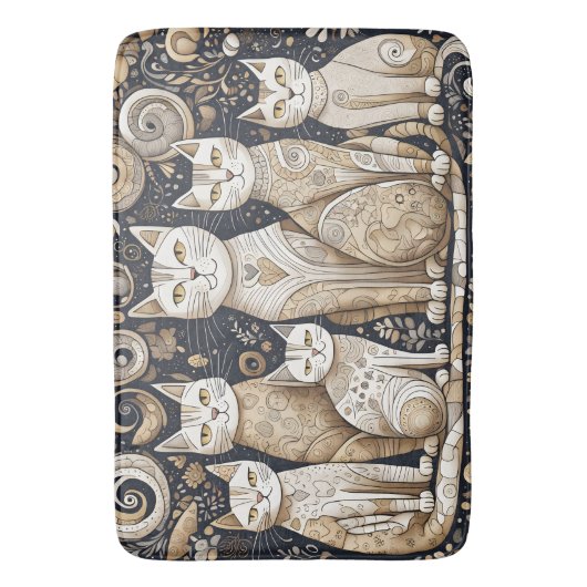 beruhigende Katzenmatte Badematte (Vorderseite Vertikal)