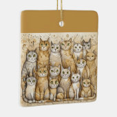 beruhigende Katzenschmuck Keramikornament (Rechts)