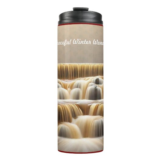 "Beruhigende Winterabende" Thermosbecher (Vorderseite)