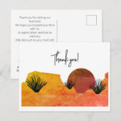 Beruhigende Wüstenmond-Meditation Danke Postkarte (Vorne/Hinten)