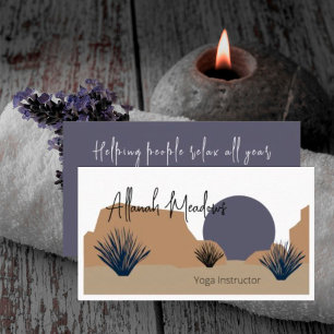 Beruhigende Wüstenmoon Meditation Visitenkarte