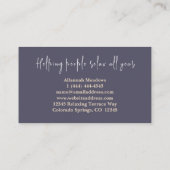 Beruhigende Wüstenmoon Meditation Visitenkarte (Rückseite)