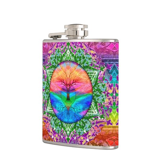 Beruhigender Baum des Lebens in den Flachmann (Links)