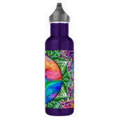 Beruhigender Baum in Regenbogenfarben Edelstahlflasche (Rechts)