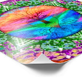 Beruhigender Baum in Regenbogenfarben Fotodruck (Ecke)