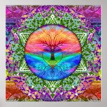 Beruhigender Baum in Regenbogenfarben