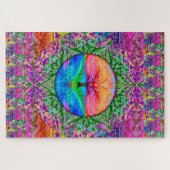 Beruhigender Baum in Regenbogenfarben Puzzle (Horizontal)