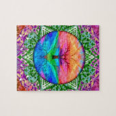 Beruhigender Baum in Regenbogenfarben Puzzle (Horizontal)