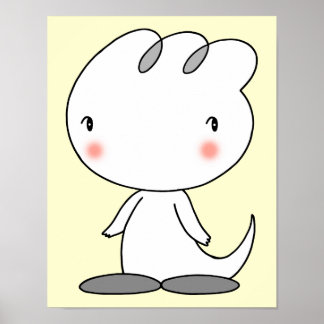 Beruhigender Dinosaurier-Charakter. Poster