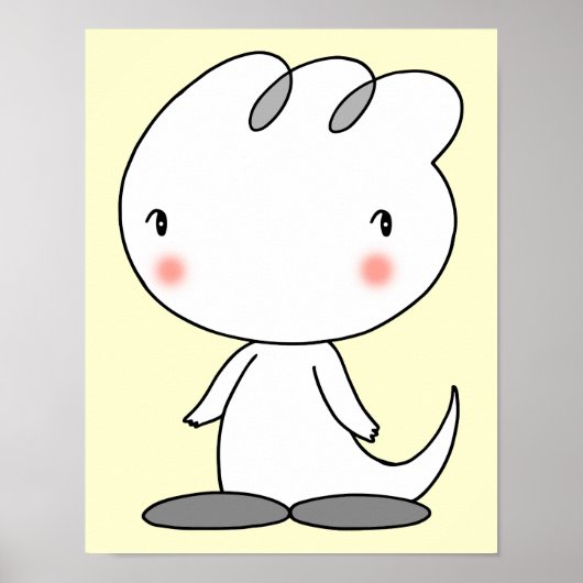 Beruhigender Dinosaurier-Charakter. Poster (Vorne)