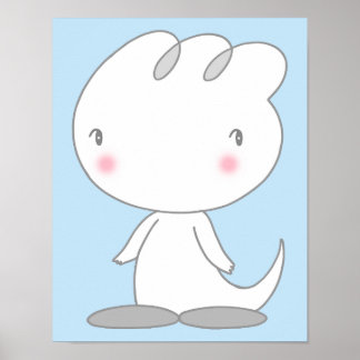 Beruhigender Dinosaurier-Charakter. Poster