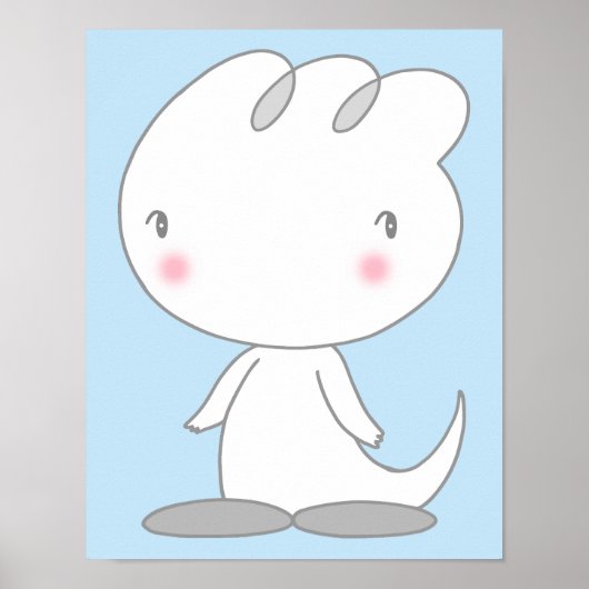 Beruhigender Dinosaurier-Charakter. Poster (Vorne)