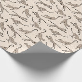 Beruhigender Gepard Leopard neutral warm beige cre Geschenkpapier (Ecke)