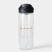 Beruhigender Halbmond Custom Name Trinkflasche (Rückseite)