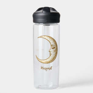 Beruhigender Halbmond Custom Name Trinkflasche