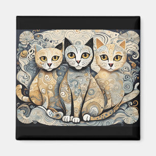 beruhigender Katzenmagnet Magnet