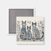 beruhigender Katzenmagnet Magnet (Vorderseite/Rückseite)