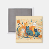 beruhigender Katzenmagnet Magnet (Vorderseite/Rückseite)