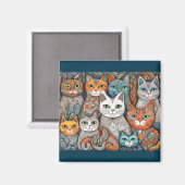 beruhigender Katzenmagnet Magnet (Vorderseite/Rückseite)